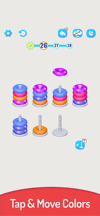 3D Color Sort Hoop Stack - Screenshot 3