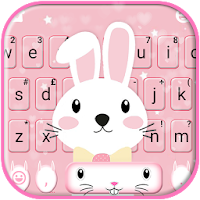 Тема для клавиатуры Pink Cute Bunny