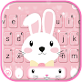 Pink Cute Bunny Keyboard Theme