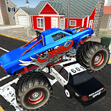 Savage Monster Truck- Cop Car Chase 3D Games icon