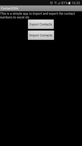 Contacts2Xls Screen 3