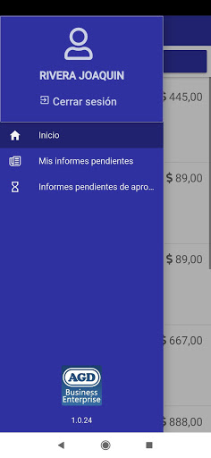 Android application AGD Business Enterprise screenshort