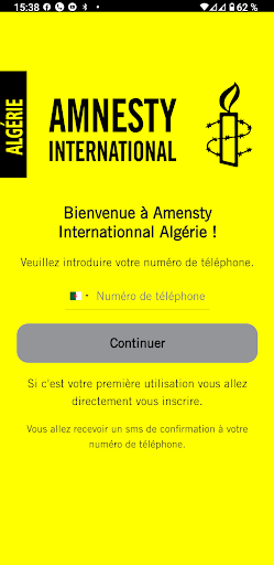 Android application Amnesty Algérie screenshort
