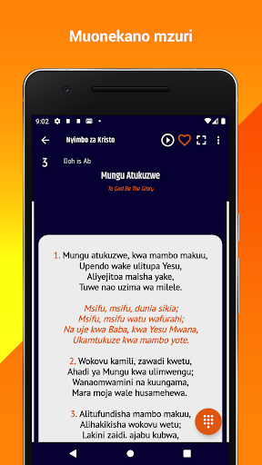 Android application Nyimbo Za Kristo screenshort