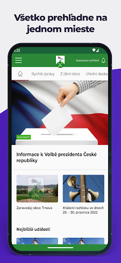 Android application Obec Trnava screenshort