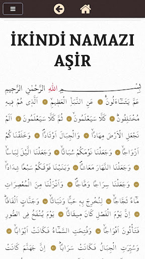 Screenshot of Namaz Tesbihatı Arapça Türkçe