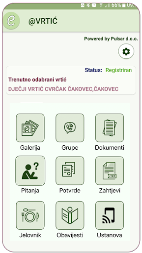 Android application Evrtić -aplikacija rad vrtića screenshort