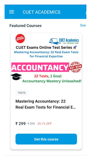 CUET ACADEMICS Screen 2