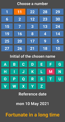Android application Ancient divination by numbers screenshort