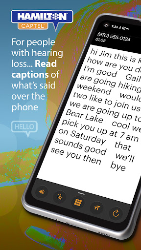 Android application Hamilton Mobile CapTel screenshort