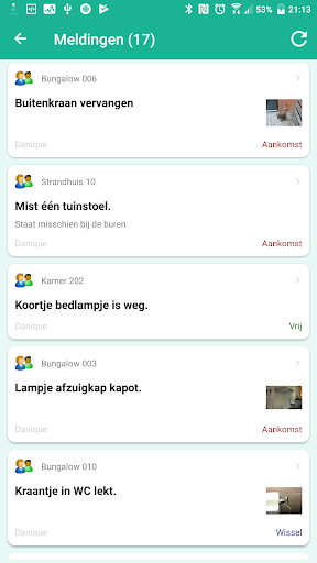 Android application TickSys Service Planner screenshort