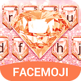 Luxury Rose Gold Diamond Keyboard Theme icon