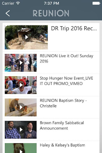 Android application Reunion Church - Boston screenshort