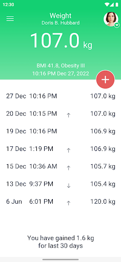 Smart Weight Diary by MedM 2.13.82 screenshots 1