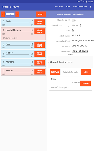 Pathfinder 2 Combat Tracker