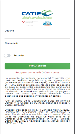 Android application Cosecha H2O screenshort