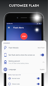 Flash Alerts on Call and SMS
