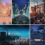 Cover Image of Download background anime city  APK