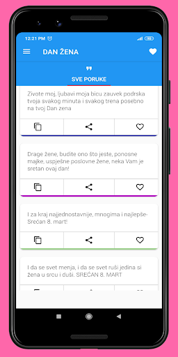 Android application sretan dan žena najlepše 2024 screenshort