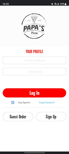 Screenshot of Papas Pizza Cafe