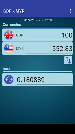Android application Pound GBP x Malaysian Ringgit screenshort