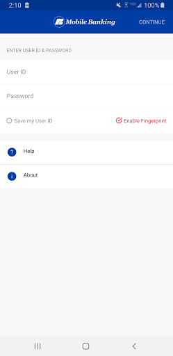 Android application PB Mobile Banking screenshort