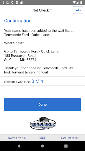 Net Check In - Tenvoorde Ford Screen 3