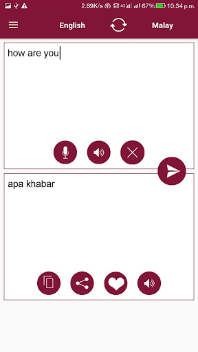 Android application Malay - English Translator screenshort