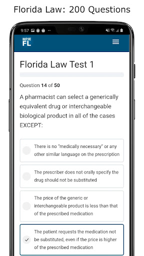 MPJE Florida Test Prep Screen 3
