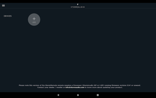 Android application StormRemote (tablet) screenshort