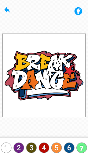 Android application Grafitti Color By Number Book screenshort