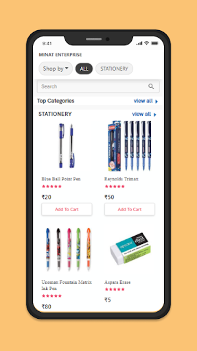 Android application Minat Enterprise screenshort
