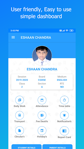 EDRP Connect - App for Parents Screen 2