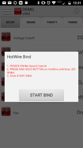 Android application Tekin HotWire Lite Beta screenshort