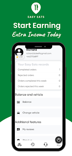 Android application Easy Eats Driver screenshort