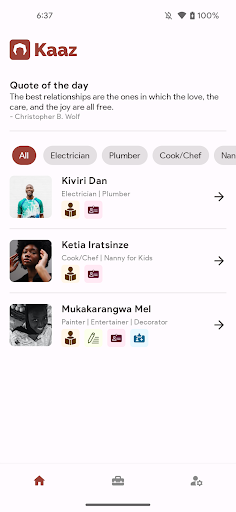 Kaaz - Find Skilled Workers Screen 3