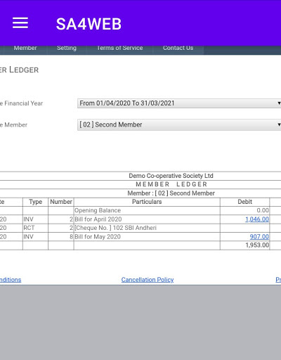 SA4WEB Screen 2