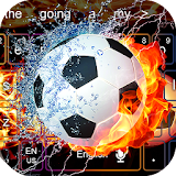 Fire Football Superstar Glitter Keyboard Theme icon
