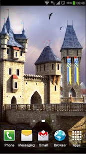 Snímek obrazovky živé tapety Castle 3D Pro