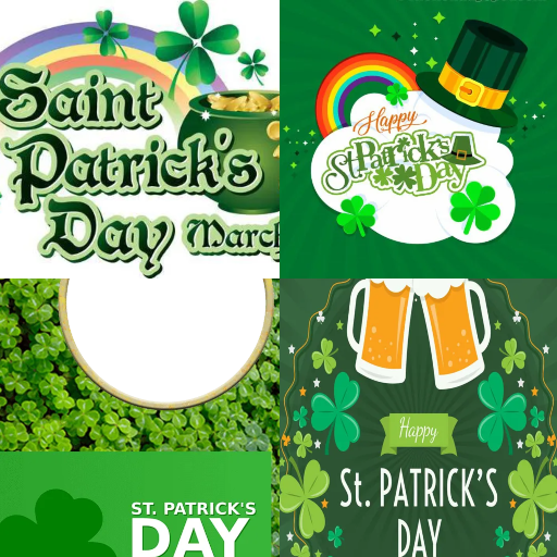 Happy Saint Patrick Day: Greeting,Photo Frames,GIF