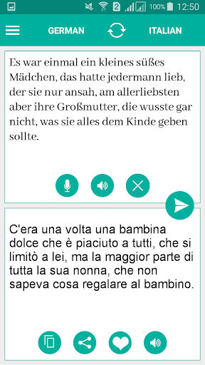Android application Italian German Translator screenshort