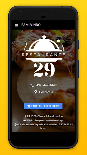 Android application Restaurante e Pizzaria 29 De J screenshort