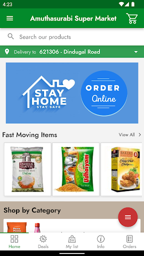Android application Amuthasurabi Super Market screenshort
