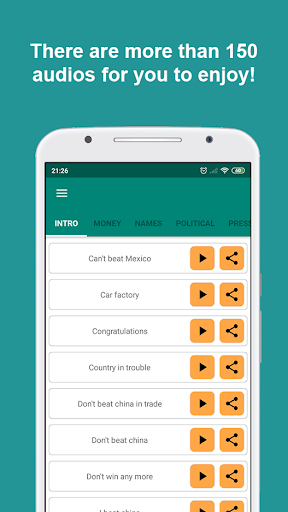 Android application Trump soundboard screenshort