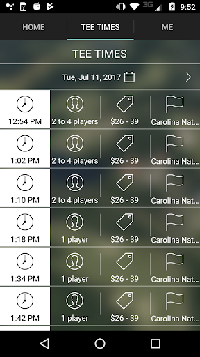 Carolina National Tee Times Screen 3