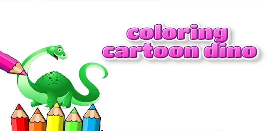 coloring cartoon dino