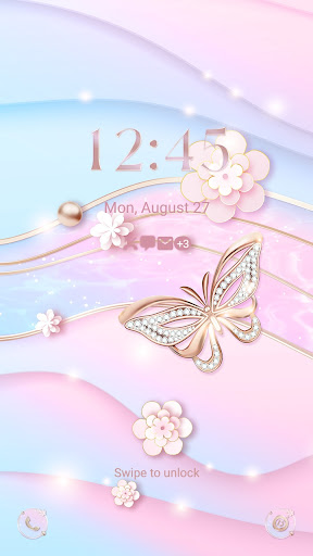 Android application Pink Blue Wave - Wallpaper screenshort