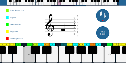 Android application Keybo Music Note Trainer screenshort