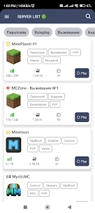 Servers for Minecraft PE: MCPE