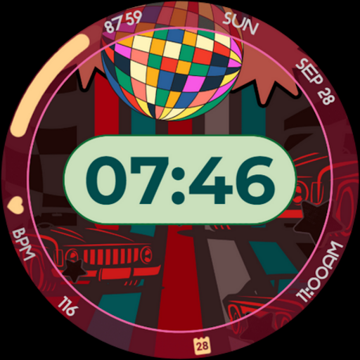 Disco Drive Watch Face